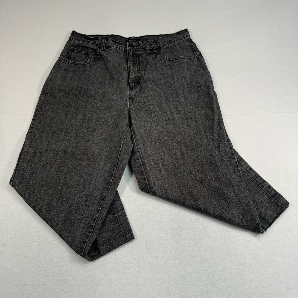 Bill Blass Mom Jean Capri Pants Womens Size 16 Black High Rise